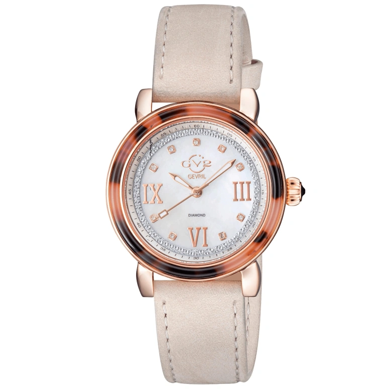Gevril,Marsala 37mm,37mm,Stainless Steel,White,Quartz,Sapphire,Crystal Glass,Round,9853