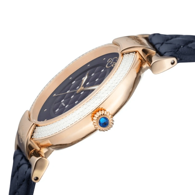 Gevril,Berletta 37mm,37mm,Stainless Steel,Blue,Quartz,Day,Sapphire,1509,1509-V3
