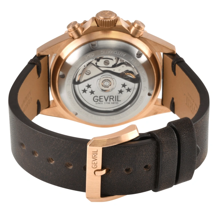 Gevril,Wall Street 44mm,44mm,Bronze,Green,Automatic,Chronograph,Day,4166
