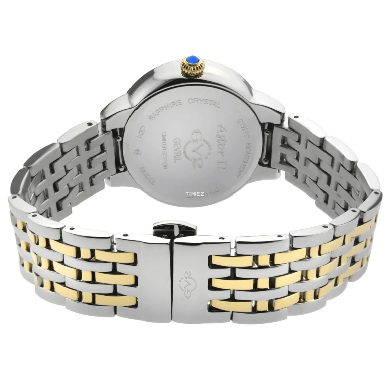 Gevril,Astor 38mm,38mm,Stainless Steel,White,Quartz,Sapphire,Crystal Glass,Round,9145