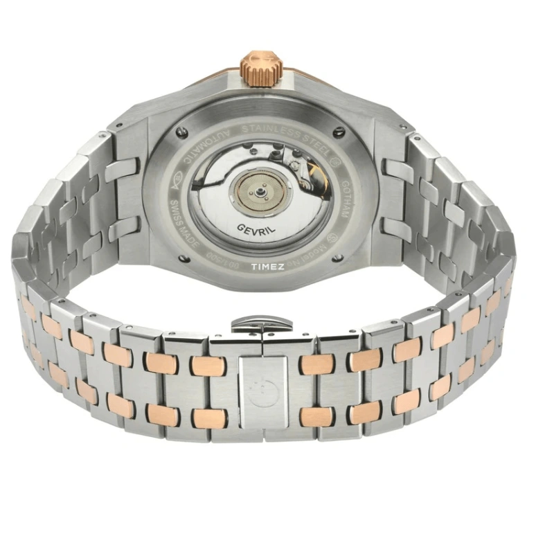 Gevril,Gotham 41mm,41mm,Stainless Steel,Black,Automatic,Day,38hours,49410B