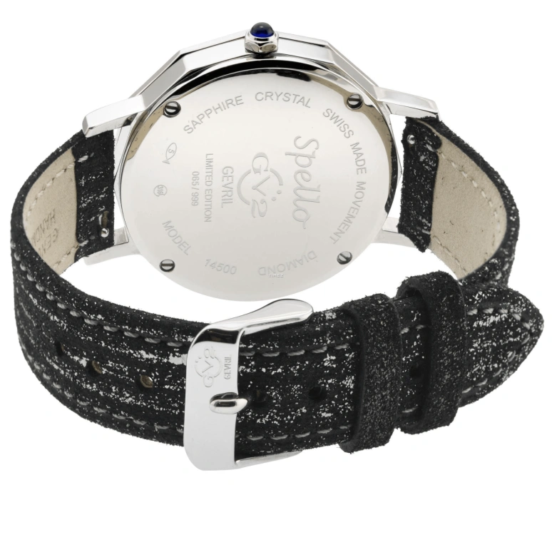 Gevril,Spello 38mm,38mm,Stainless Steel,White,Quartz,Sapphire,Twelve edge,14500