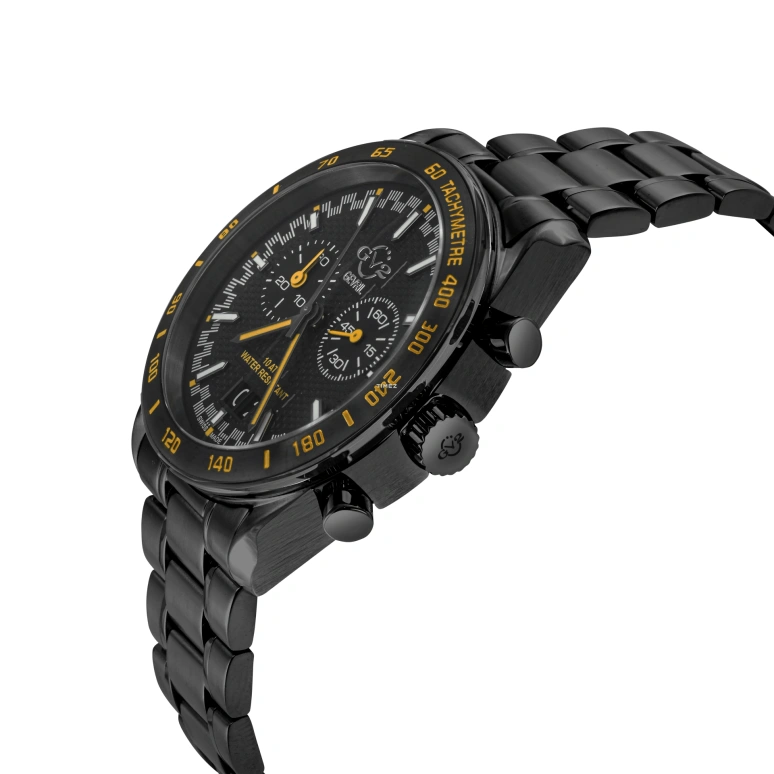 Gevril,Freccia 43mm,43mm,Stainless Steel,Grey,Quartz,Chronograph,Big Date,42902B