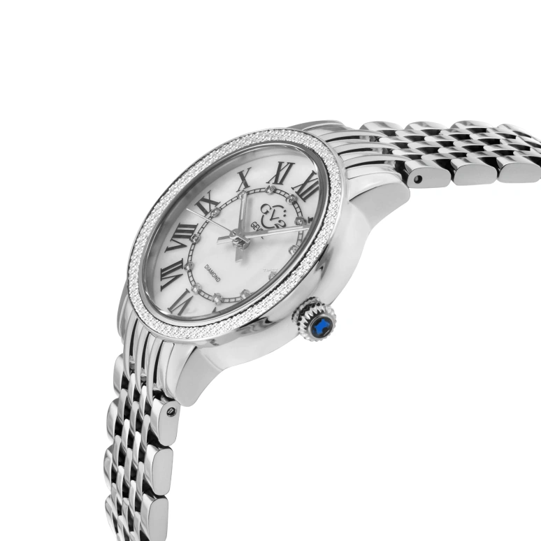 Gevril,Astor 34mm,34mm,Stainless Steel,White,Quartz,Round,Silver,9150B
