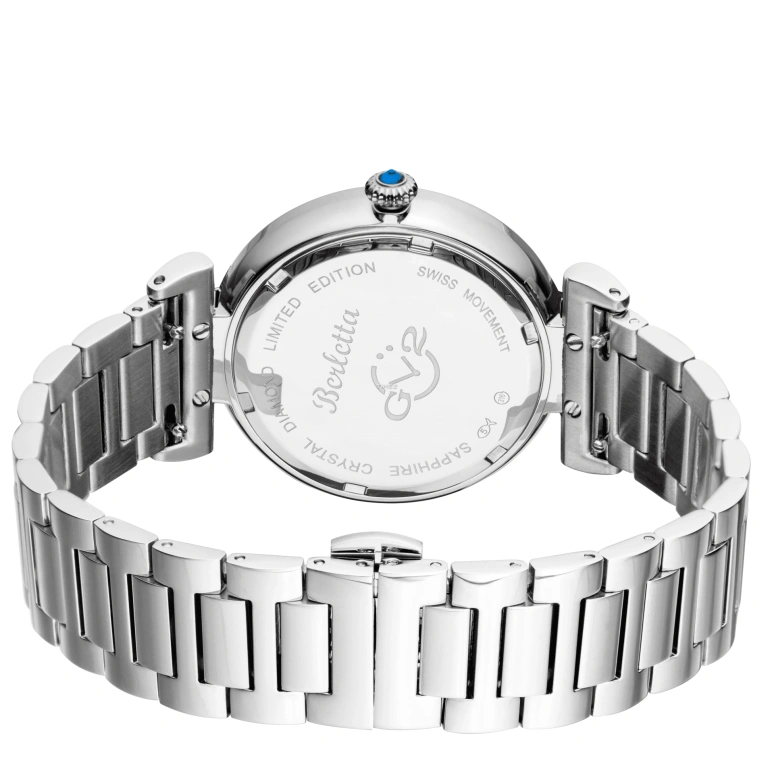 Gevril,Berletta 37mm,37mm,Stainless Steel,White,Quartz,Day,Sapphire,1500