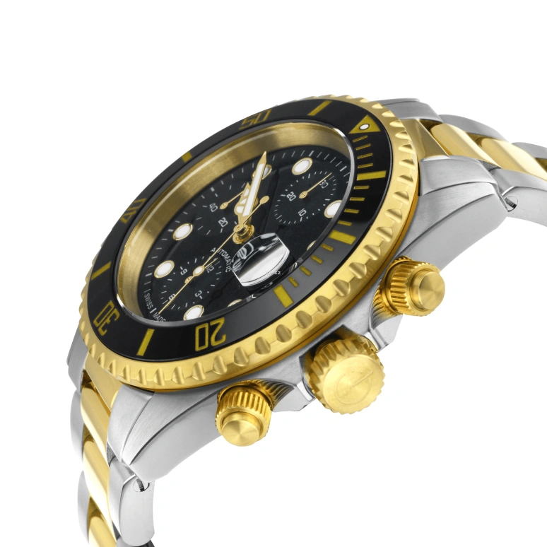 Gevril,Wall Street 43mm,43mm,Stainless Steel,Black,Automatic,Chronograph,Day,4152A