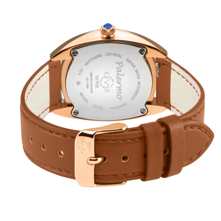 Gevril,Palermo 36mm,36mm,Stainless Steel,White,Quartz,Sapphire,Round,13103,13103-V6