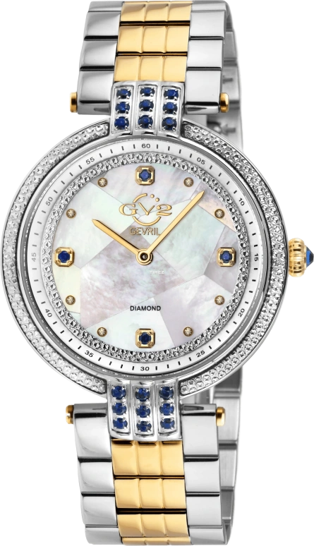 Gevril,Matera 36mm,36mm,Stainless Steel,White,Quartz,Sapphire,Round,12809B