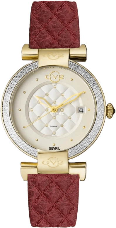 Gevril,Berletta 37mm,37mm,Stainless Steel,White,Quartz,Day,Sapphire,1501,1501-V4