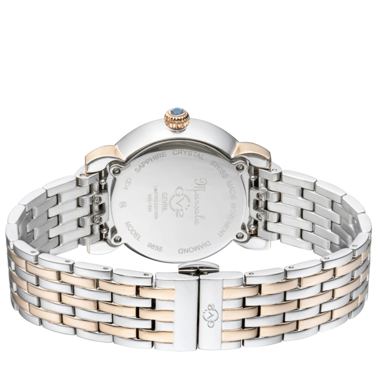 Gevril,Marsala 37mm,37mm,Stainless Steel,Red,Quartz,Sapphire,Crystal Glass,Round,9855B