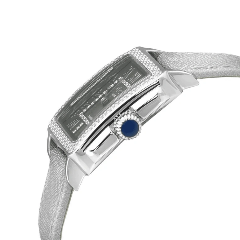 Gevril,Padova 27.50mm,27.50mm,Stainless Steel,Grey,Quartz,Sapphire,Rectangular,12301