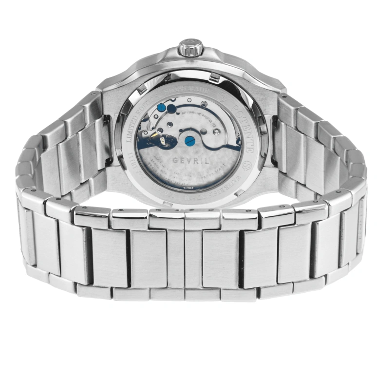 Gevril,Potente 40mm,40mm,Stainless Steel,Yellow,Automatic,Day,Sapphire,18111B