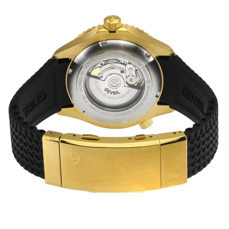 Gevril,Hudson Yards 43mm,43mm,Stainless Steel,Black,Automatic,Day,38hours,48804R