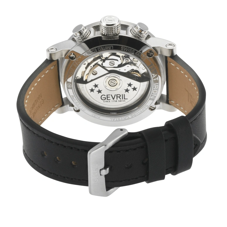 Gevril,Flatiron 42mm,42mm,Stainless Steel,Black,Automatic,Chronograph,Day,43710