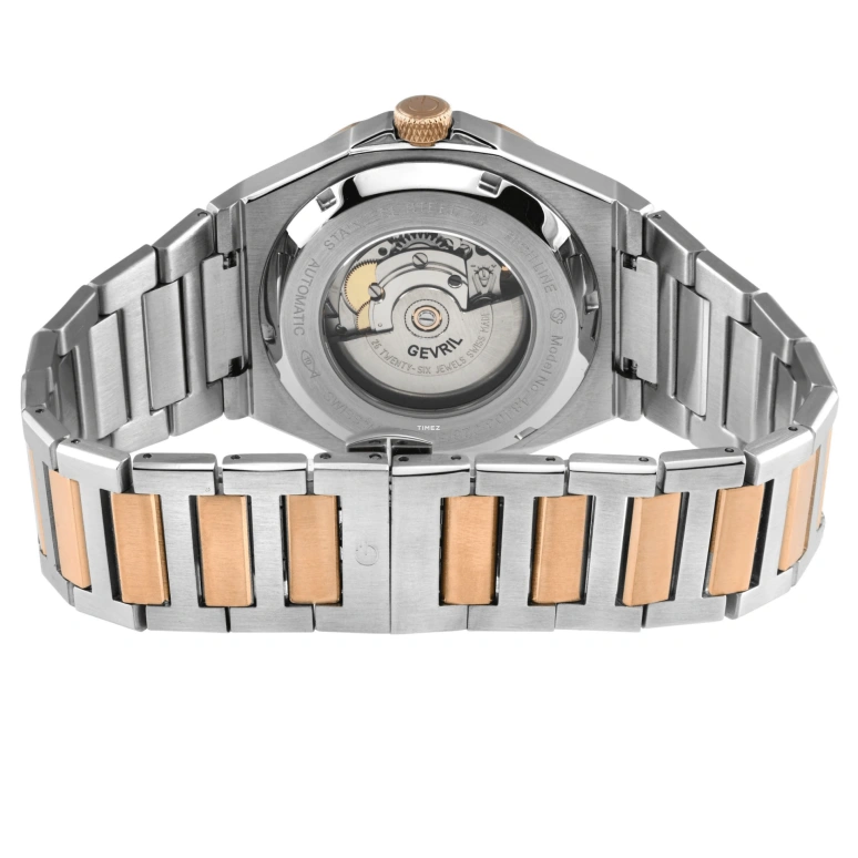 Gevril,High Line 43mm,43mm,Stainless Steel,Brown,Automatic,Day,38hours,48403B