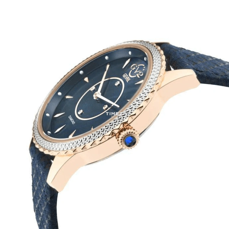 Gevril,Siena 38mm,38mm,Stainless Steel,Blue,Quartz,Sapphire,Round,11705,11705-425.E