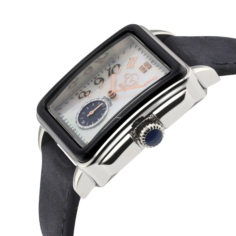 Gevril,Bari 37mm,37mm,Stainless Steel,White,Blue,Quartz,Sapphire,Crystal Glass,Rectangular,9260