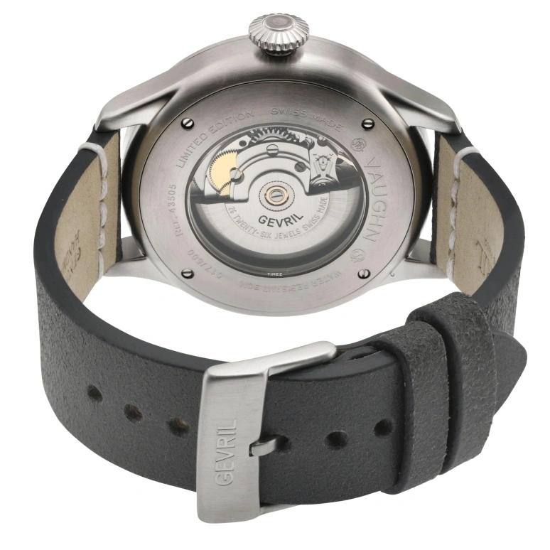 Gevril,Vaughn Pilot 44mm,44mm,Stainless Steel,Grey,Automatic,Day,38hours,43505