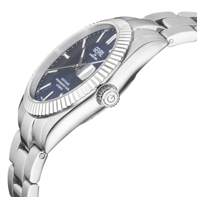 Gevril,West Village 40mm,40mm,Stainless Steel,Blue,Automatic,Day,38hours,48920