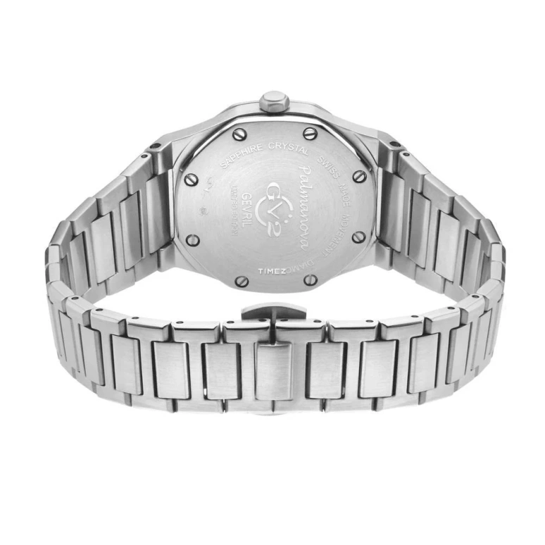 Gevril,Palmanova 33mm,33mm,Stainless Steel,Blue,Quartz,Day,Sapphire,12703