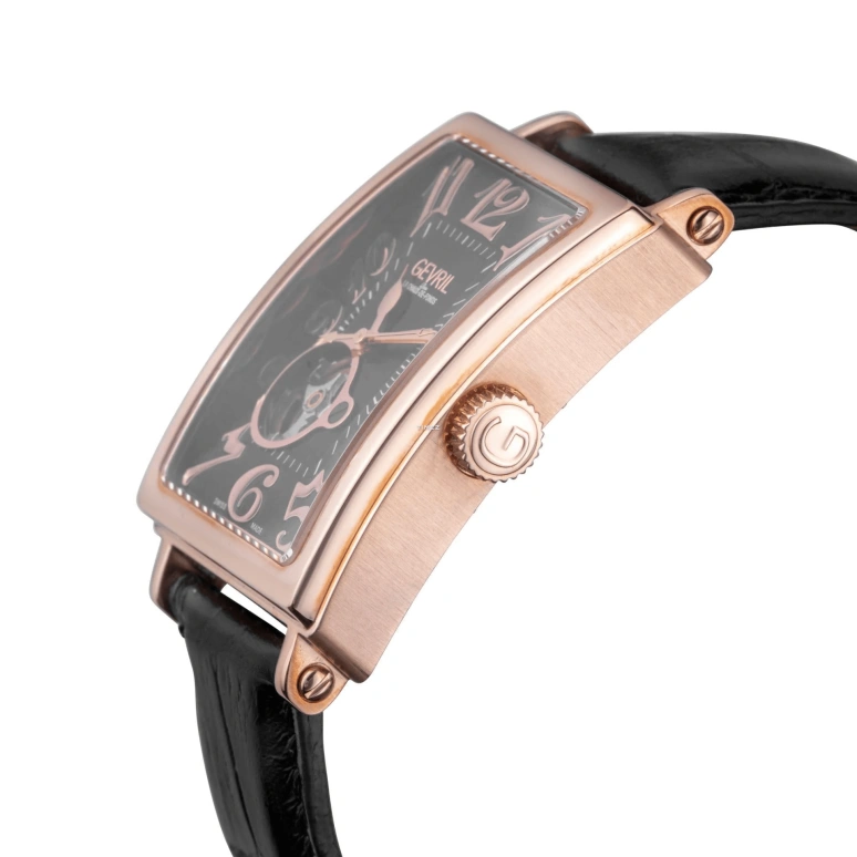 Gevril,Avenue of Americas 44mm,44mm,Stainless Steel,Black,Automatic,Sapphire,Rectangular,5171,5171-2