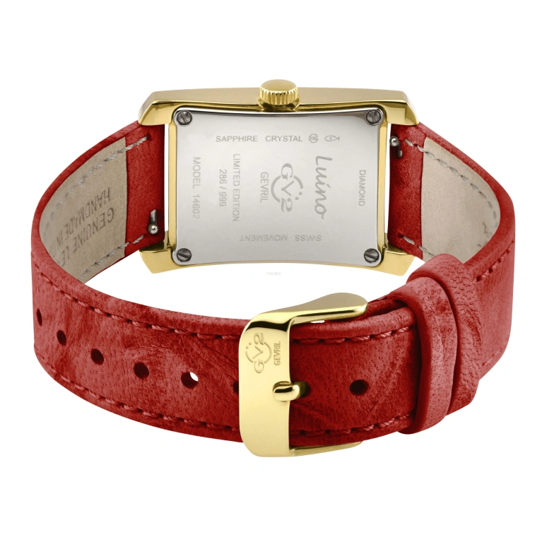 Gevril,Luino 29.50mm,29.50mm,Stainless Steel,White,Quartz,Sapphire,Rectangular,14602