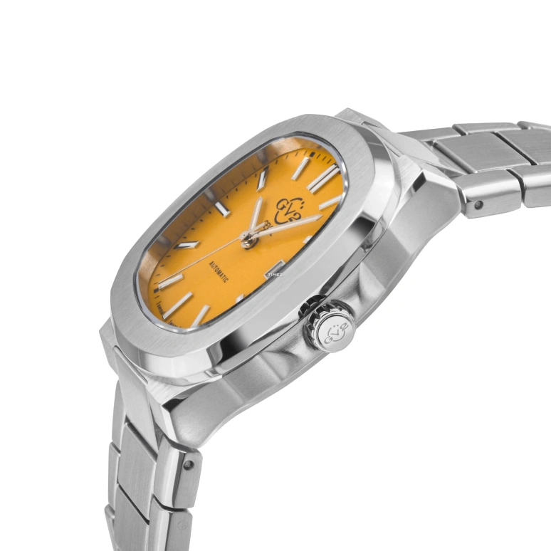 Gevril,Potente 40mm,40mm,Stainless Steel,Yellow,Automatic,Day,Sapphire,18111B