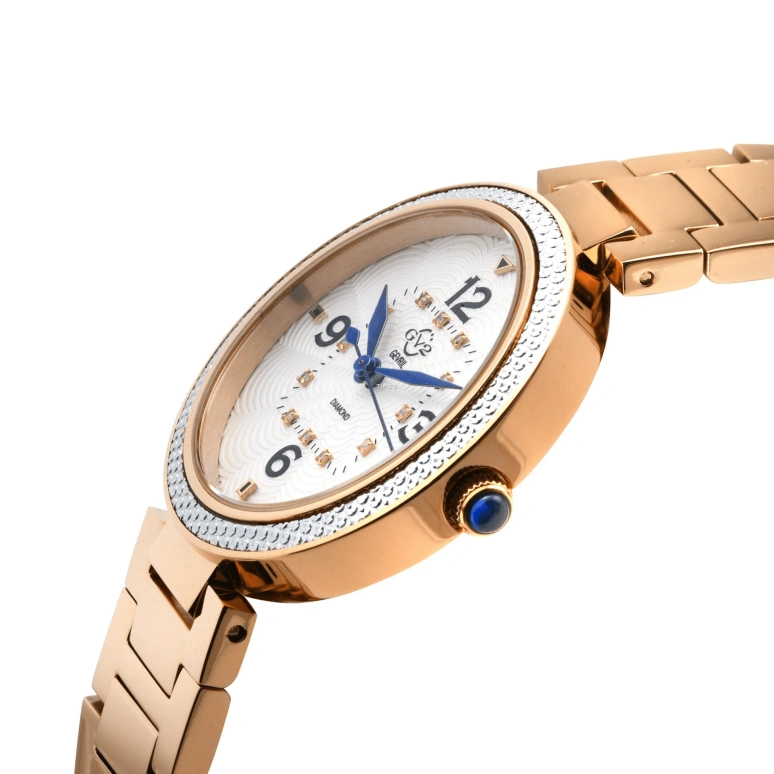 Gevril,Piemonte 36mm,36mm,Stainless Steel,White,Quartz,Sapphire,Round,14202B