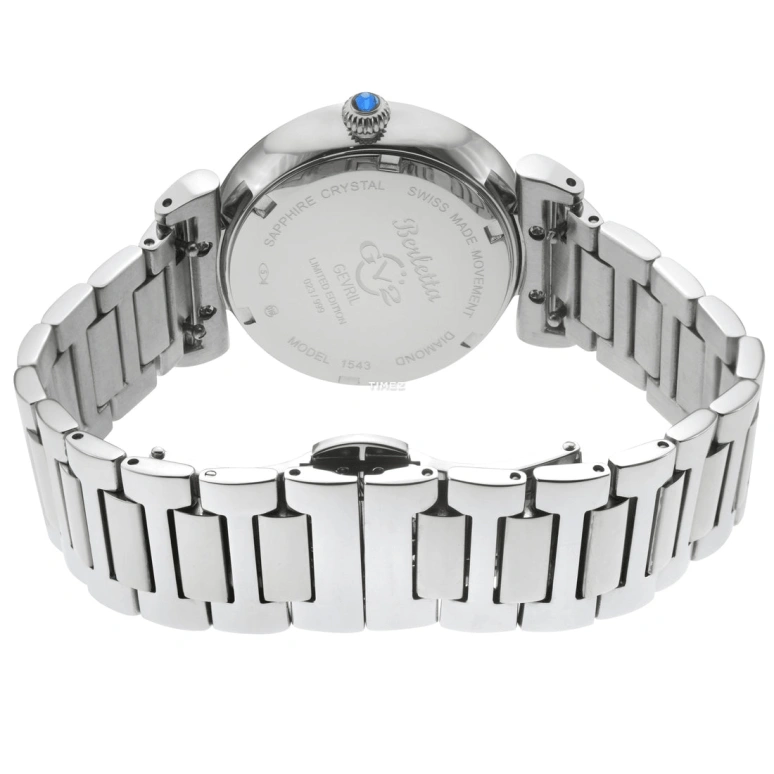 Gevril,Berletta 33mm,33mm,Stainless Steel,Black,Quartz,Sapphire,Round,1543B