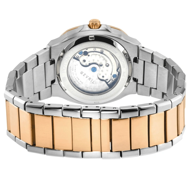 Gevril,Potente 40mm,40mm,Stainless Steel,Silver,Automatic,Day,Sapphire,18303B