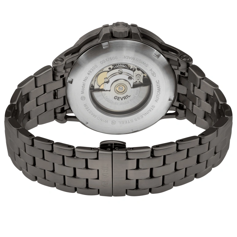 Gevril,Wind Master 44mm,44mm,Stainless Steel,Grey,Automatic,38hours,Sapphire,49300B