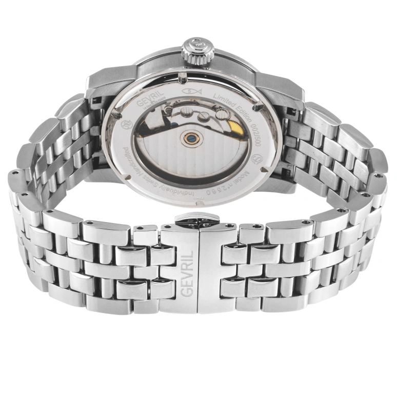 Gevril,Madison 39mm,39mm,Stainless Steel,Black,Automatic,Day,36hours,2560B