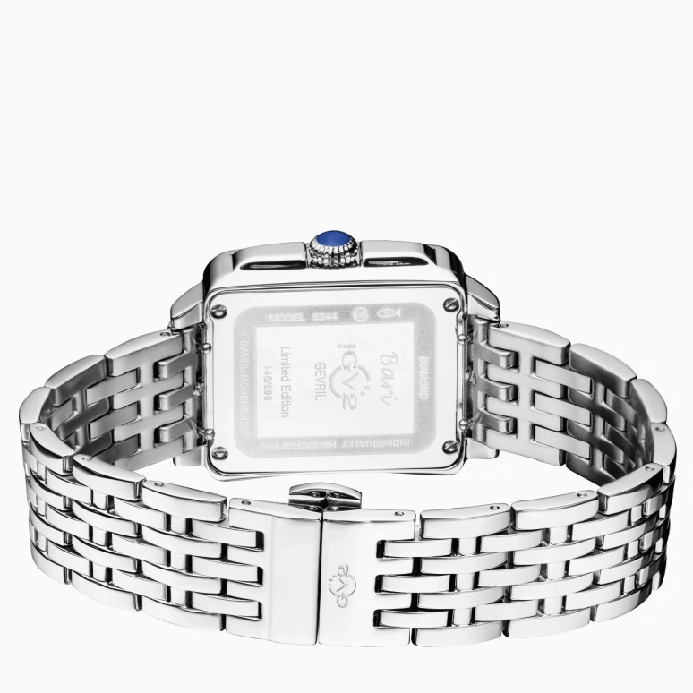 Gevril,Bari 37mm,37mm,Stainless Steel,Blue,Quartz,Sapphire,Crystal Glass,Rectangular,9259B