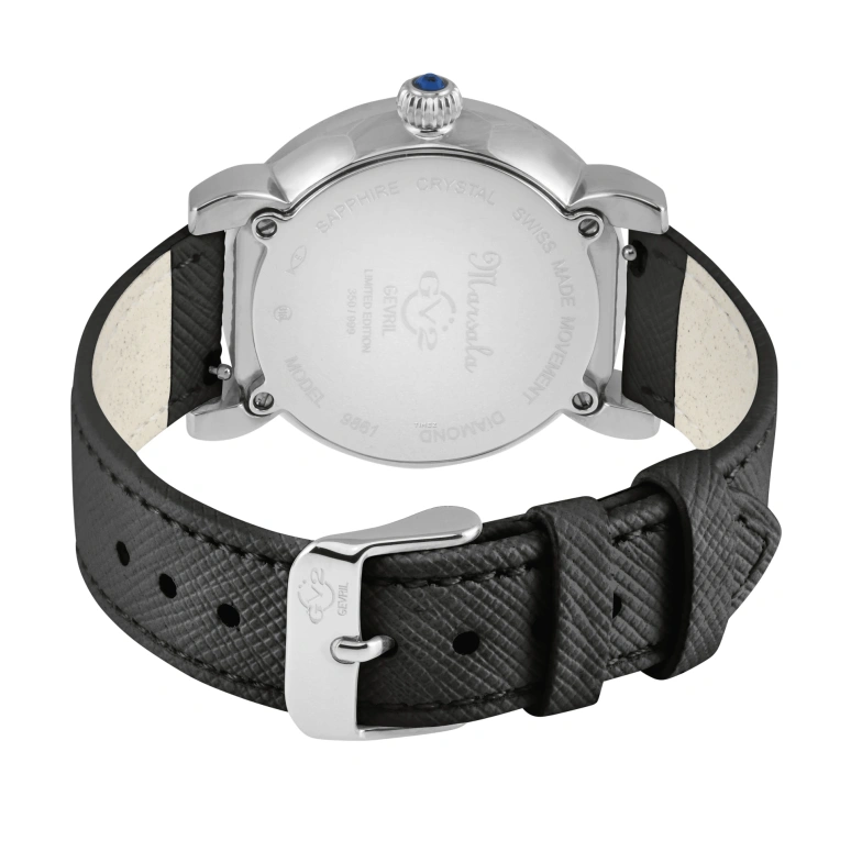 Gevril,Marsala 37mm,37mm,Stainless Steel,Black,Quartz,Sapphire,Crystal Glass,Round,9861,9861-V3