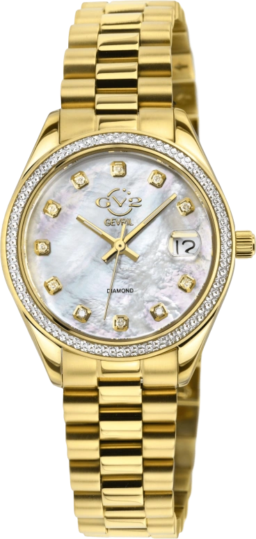 Gevril,Turin 36mm,36mm,Stainless Steel,White,Quartz,Day,Sapphire,12422B