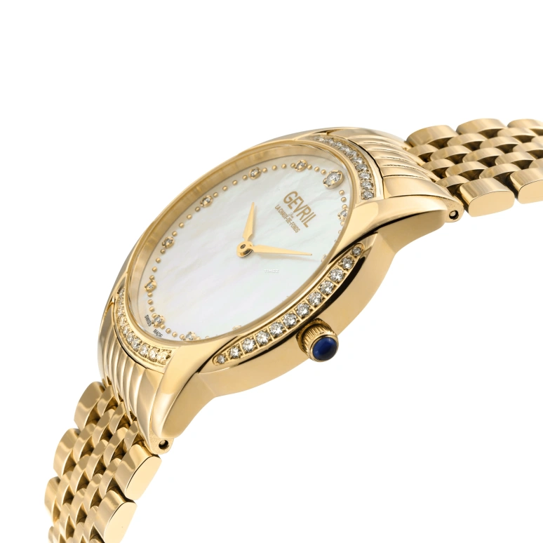 Gevril,Airolo 36mm,36mm,Stainless Steel,White,Quartz,Sapphire,Round,13221B