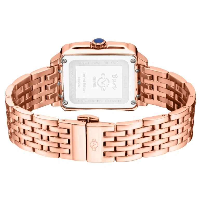 Gevril,Bari 37mm,37mm,Stainless Steel,White,Quartz,Sapphire,Crystal Glass,Rectangular,9245B