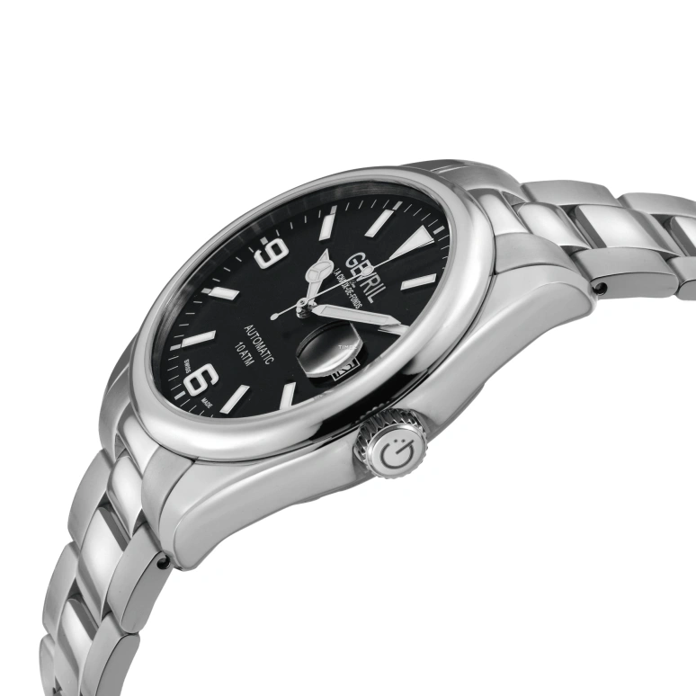 Gevril,West Village 40mm,40mm,Stainless Steel,Black,Automatic,Day,38hours,48949B