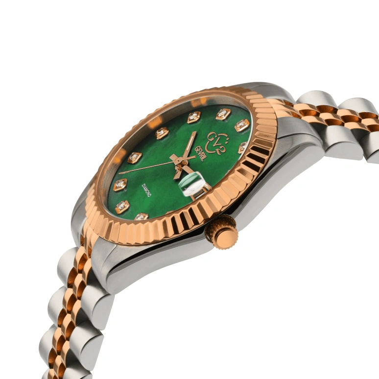 Gevril,Naples 34mm,34mm,Stainless Steel,Green,Quartz,Sapphire,Round,12408