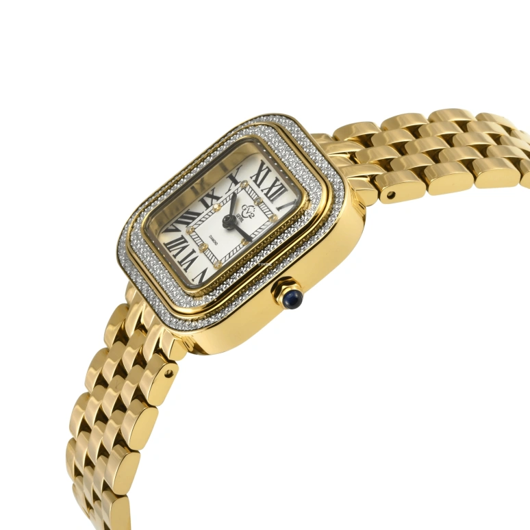 Gevril,Bellagio 30mm,30mm,Stainless Steel,Silver White,Quartz,Sapphire,Square,12132B
