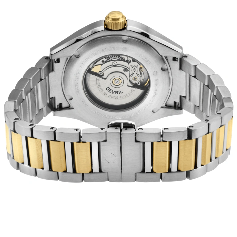Gevril,Ascari 43mm,43mm,Stainless Steel,Green,Automatic,Day,Sapphire,48306B