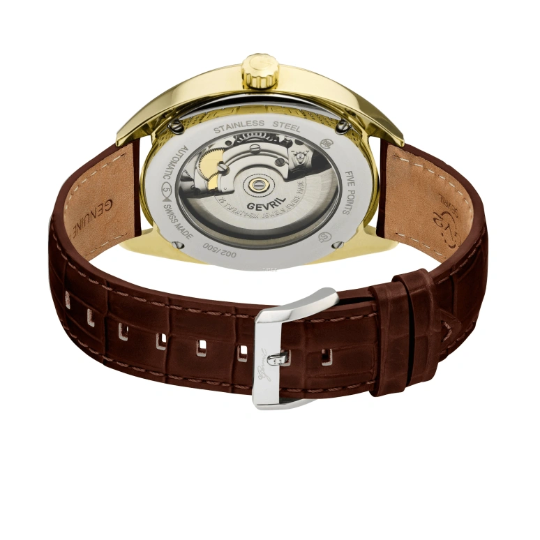 Gevril,Five Points 40mm,40mm,Stainless Steel,Silver,Automatic,Day,38hours,48704A