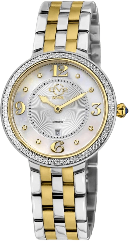 Gevril,Verona 37mm,37mm,Stainless Steel,White,Quartz,Day,Sapphire,12903B