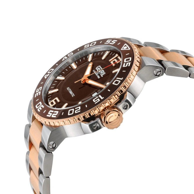 Gevril,Riverside 42mm,42mm,Stainless Steel,Brown,Automatic,Day,38hours,46704