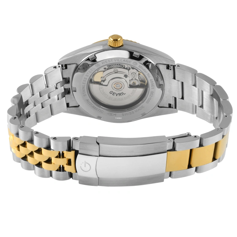 Gevril,West Village 40mm,40mm,Stainless Steel,Green,Automatic,Day,38hours,48961B