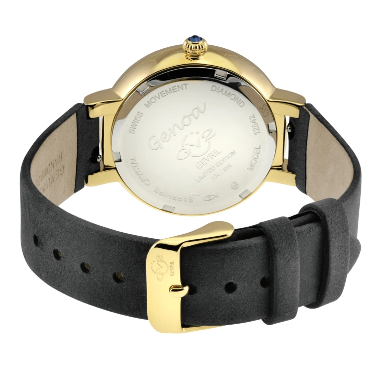 Gevril,Genoa 37mm,37mm,Stainless Steel,White,Quartz,Moonphase,Day,12542