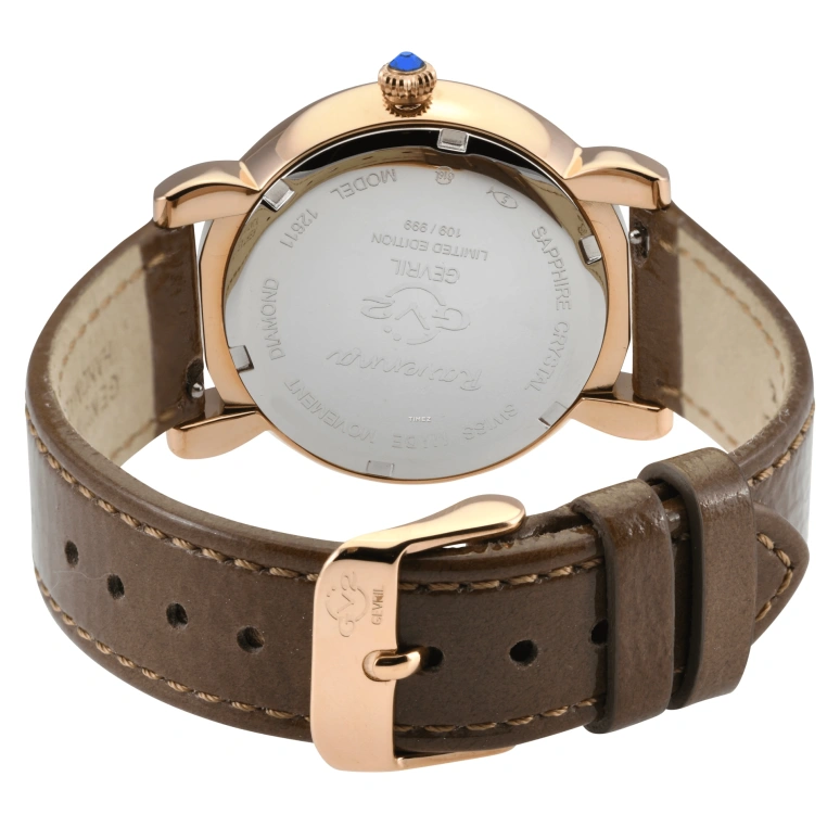 Gevril,Ravenna 37mm,37mm,Stainless Steel,White,Quartz,Sapphire,Round,12611