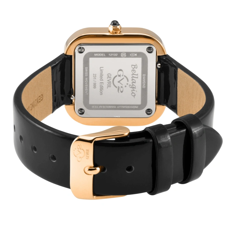 Gevril,Bellagio 30mm,30mm,Stainless Steel,Silver White,Silver,White,Quartz,Sapphire,Square,12131