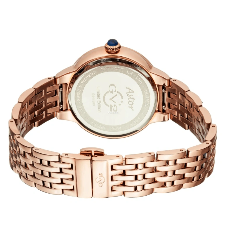 Gevril,Astor 40mm,40mm,Stainless Steel,Silver White,Quartz,Sapphire,Crystal Glass,Round,9102