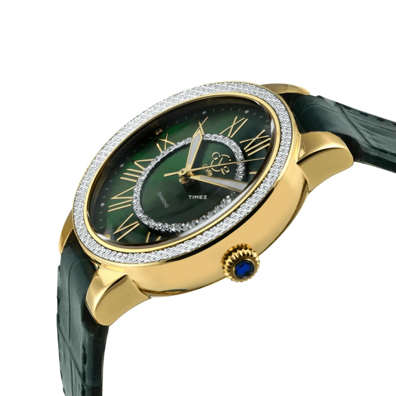 Gevril,Astor 38mm,38mm,Stainless Steel,Green,Quartz,Sapphire,Crystal Glass,Round,9144,9144-L6